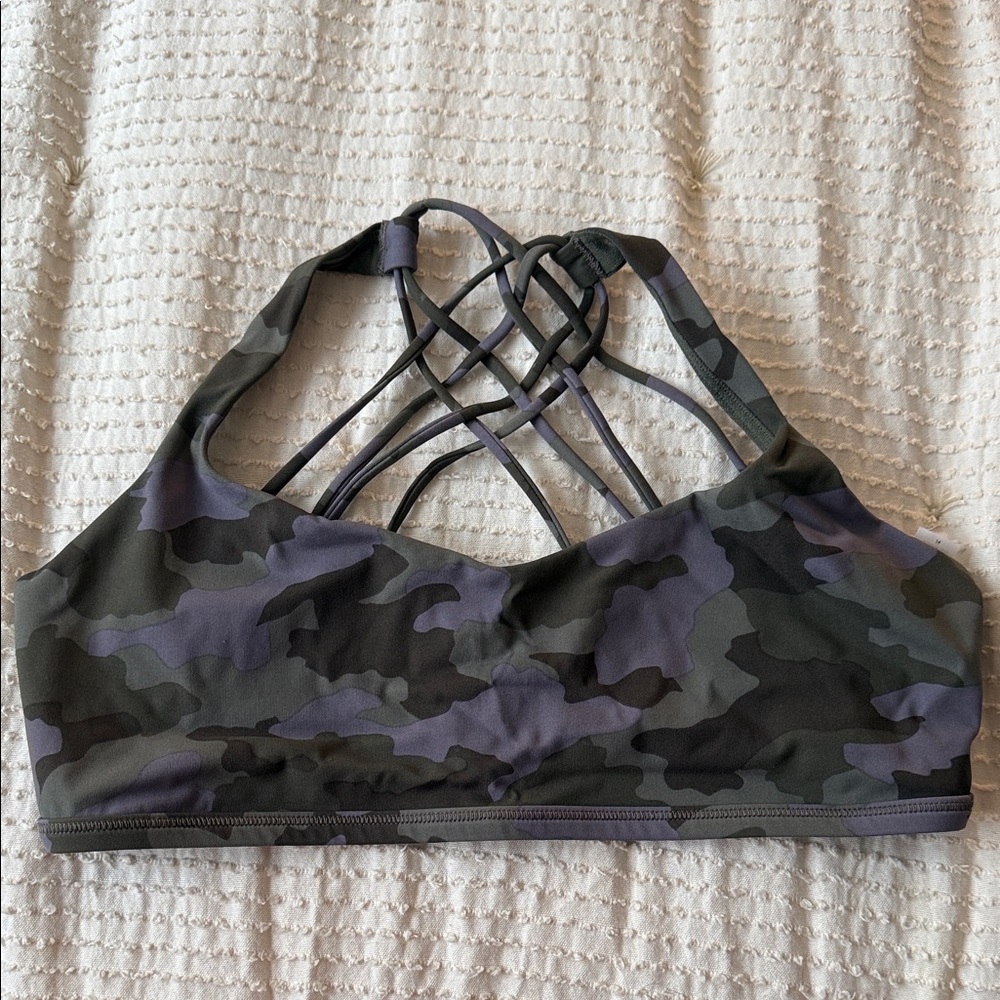 Lululemon Camo Strappy Sports Bra